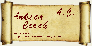 Ankica Čerek vizit kartica